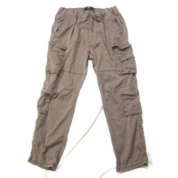 Y2K Hollister XXL Men Brown Baggy Parachute Cargo Pants Baggy Gorpcore (MP544)